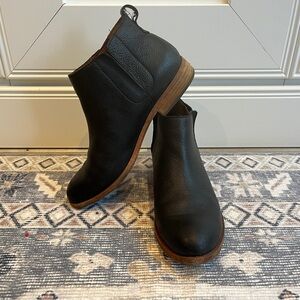 Kork-Ease Black Leather Ankle Booties
